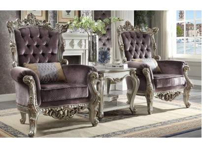 Fauteuil de salon Oreilles Club Mobilier Designer Canapé TV en Velours Chaise Tapisserie