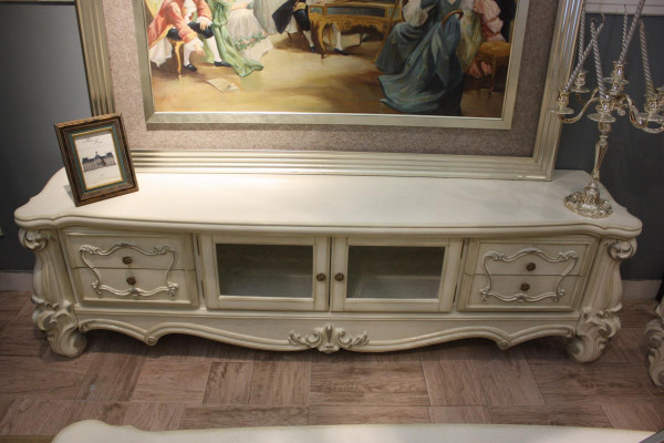 Buffet TV Lowboard Meuble TV Armoire Table Salon Bois Décoration Classique