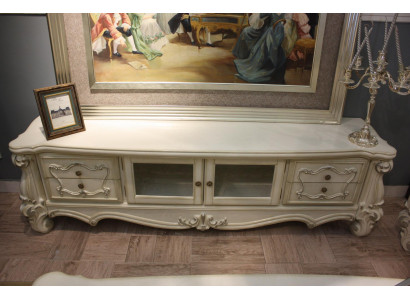 Buffet TV Lowboard Meuble TV Armoire Table Salon Bois Décoration Classique
