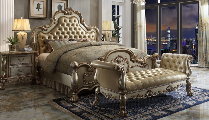 Chaise longue canapé longue couch chaise cuir baroque rococo