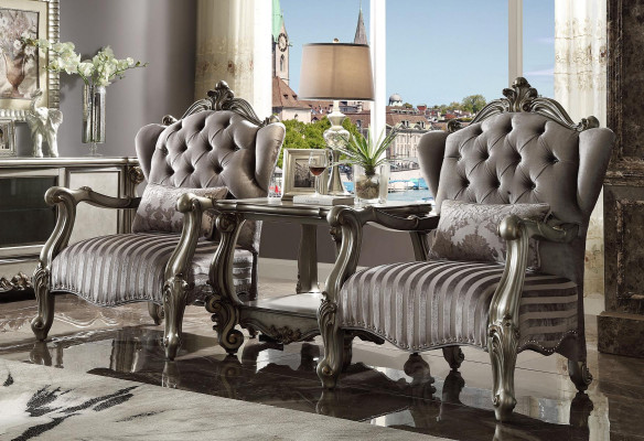 Fauteuil en textile Canapé 1 place Canapés rembourrés Design classique Baroque de luxe