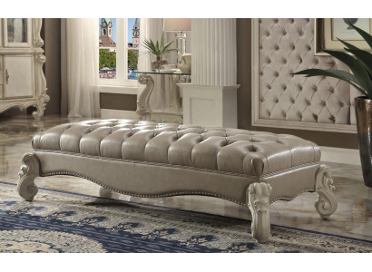 Tabouret Tabouret de chaise Longue Pouf Chesterfield Ottoman en cuir Baroque Rococo