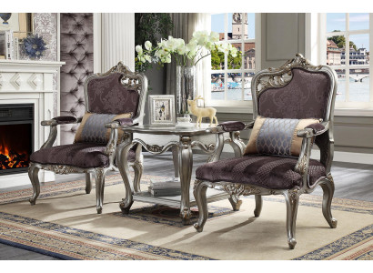 Fauteuil de trône Rembourrage royal 1 place Chaises de style antique Fauteuil une place en bois