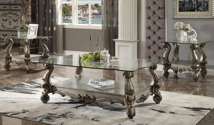 Élégante table basse design table d'appoint décoration de canapé table de salon baroque