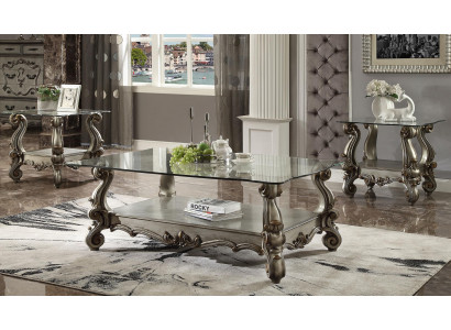 Élégante table basse design table d'appoint décoration de canapé table de salon baroque