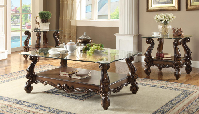 Table basse design élégante, table d'appoint décorative pour canapé, table de salon baroque