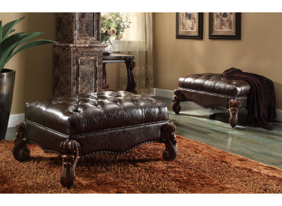 Repose-pieds Tabouret Tabouret rembourré Tabouret Ottoman Tabouret Chesterfield Baroque