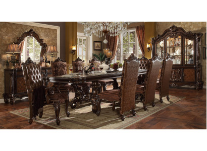 Salle à manger Ensemble Vitrine Table 8x Chaises Commode Miroir décoratif Style baroque