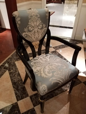 Ensemble de chaises de designer élégantes 6 x chaises de bras de style baroque rococo antique