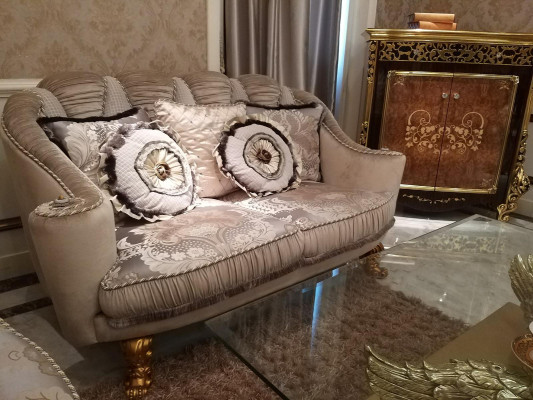 Ensemble de canapés classiques 3+2+1 style baroque rococo canapé antique