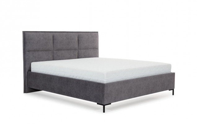 Lit Chambre Gris Mobilier en bois Textile Style Art déco classique