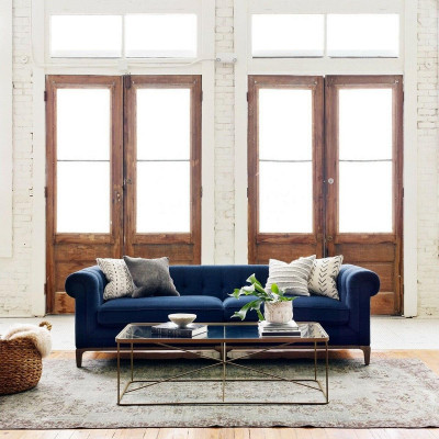 Canapé Chesterfield en cuir Tissu Canapé Housse Canapé Tissu Suite 4 places