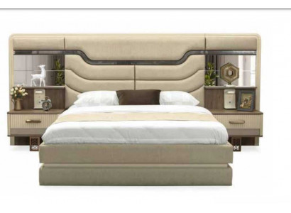 Meubles Lits Lit de luxe 2x Tables de chevet Ensemble de chambre à coucher design 3 pièces.