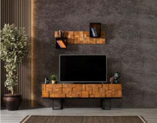 Commode moderne en bois Buffet Meuble TV Armoire 180cm