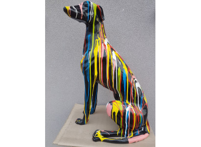 Figure abstraite décoration à la main, sculptures de décoration à la maison, statues de chiffres chien