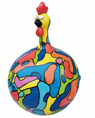 Figure abstraite en forme de poule, décoration artisanale de sculptures décoratives pour la maison.