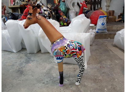 Figurine abstraite décorative statue sculpture figures statues sculptures girafe girafe