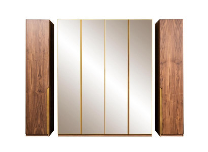 Armoire à glace armoire armoire en bois brun