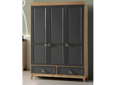 Garde-robe Grise Garde-robe en Bois Design Chambre d'enfant Placards à vêtements suppression