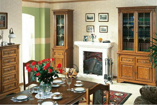 Vitrine d'exposition classique armoire vitrine armoire en verre colonial OW2A