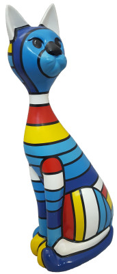 Décoration moderne Figure abstraite Figures Statues abstraites Sculpture Chat 95 cm