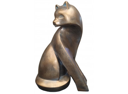 Conception de figurines statues sculpture designer statues colorées en or chat de 60 cm nouveau