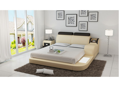 Lit design de luxe Lits de luxe en cuir Chambre moderne 140/160/180 LB8813