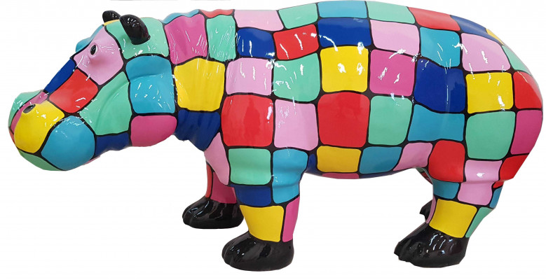Designer Figure abstraite Figures modernes Décoration Hippopotame Sculptures de jardin