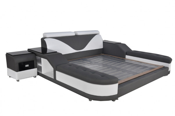 Conception de cuir Lits rembourrés lit double moderne 140/160/180/200 LB8817