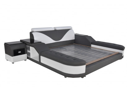 Conception de cuir Lits rembourrés lit double moderne 140/160/180/200 LB8817