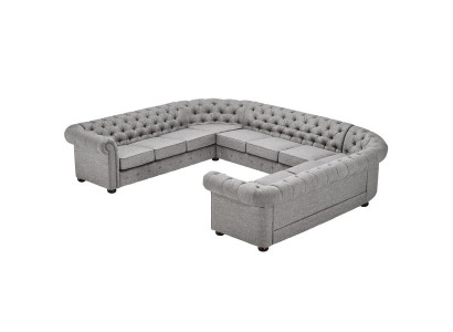 Canapé Chesterfield Canapé Tissu revêtement d'ameublement Salon paysage en U Suite Canapé d'angle