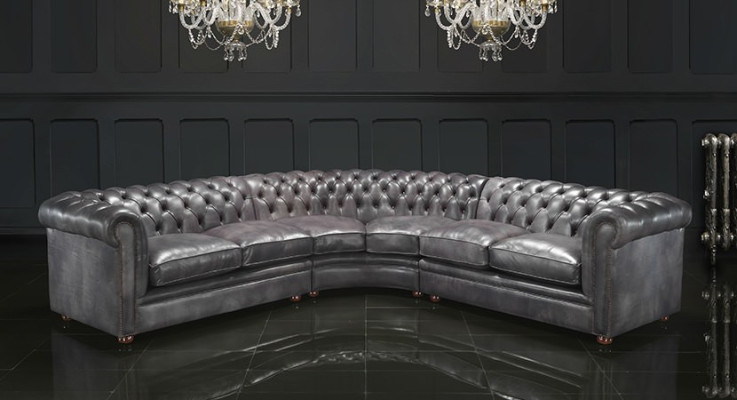 Canapé d'angle Chesterfield Canapé d'angle Canapé design Canapé Velours Canapé en cuir Canapé vintage 2016-14