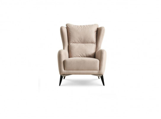 Fauteuil de luxe une place 1 place Fauteuil en tissu beige Salon moderne