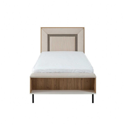 Cadre de lit Lit pour enfants 120 cm Lit Chambre d'enfant Cadre de lit en bois marron