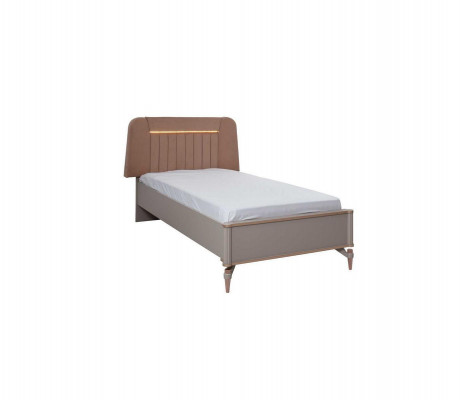 Lit de jeunesse, meubles pour enfants, lit d'enfant complet en bois beige, ensemble de 5 pièces moderne.