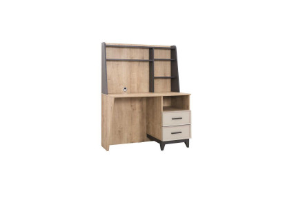 Bureau Bureau d'ordinateur Marron Mobilier de chambre d'enfant Table en bois Étagères