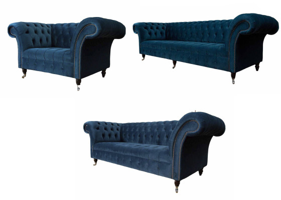 Ensemble canapé 4+3+1 places Ensemble de canapé Design Canapé Rembourrage Moderne de Luxe