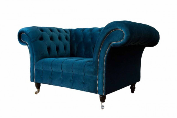 Fauteuil de luxe design Relax Club Lounge 1 place en tissu rembourré nouveau