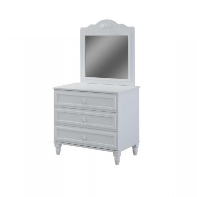 Set complet de meubles de luxe pour enfants Lit d'enfants Blanc Bois 5 pièces Chambre d'enfants