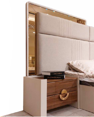 Chambre à coucher Mobilier moderne Ensemble 6 pièces Adornments designer nouveau Lit double