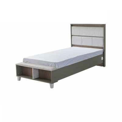 Chambre d'enfant Suite Lit Lit pour enfants Mobilier pour enfants Gris Bois Ensemble 4 pièces
