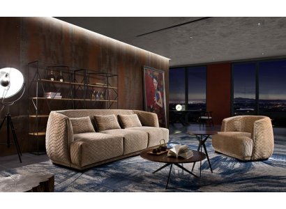 Canapé design Ensemble de canapés 3+1 places Canapé rembourré Suite de mobilier italien
