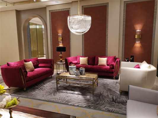 Canapé rembourré design 4 places de luxe - Meuble de salon de style italien