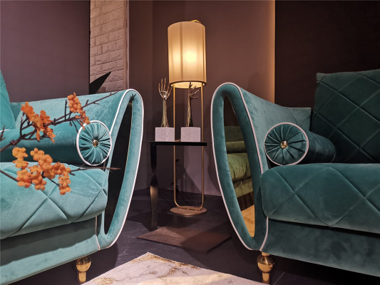 Canapé rembourré design 4 places de luxe - Meuble de salon de style italien