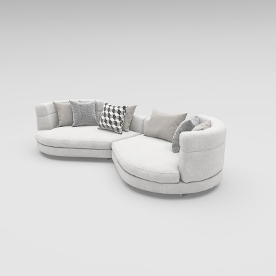 Canapé rond XXL de grande taille 4 places Design Luxe Italien Canapé Rond Luxe Canapés Rembourrés