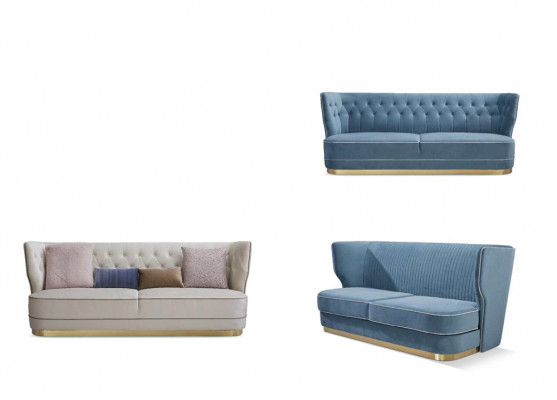 Canapé 2 places Canapé de designer de luxe nouveau Canapé de luxe Canapés rembourrés Deux places nouveau