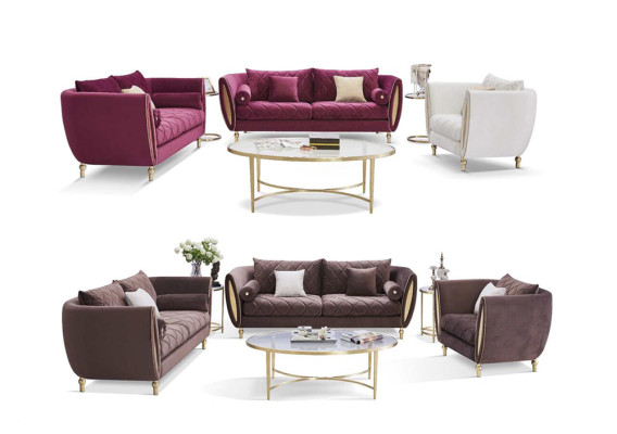 Canapé rembourré design 4 places de luxe - Meuble de salon de style italien