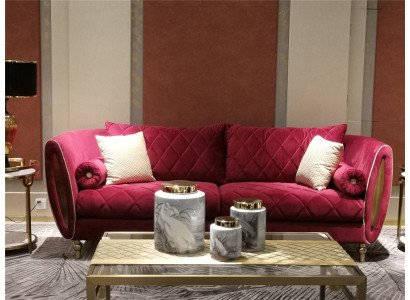 Canapé rembourré design 4 places de luxe - Meuble de salon de style italien