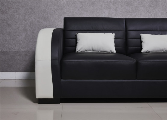 Suite Paysage de vie en L en forme de nouveau canapé design Canapé d'angle + Repose-pieds Rembourrage