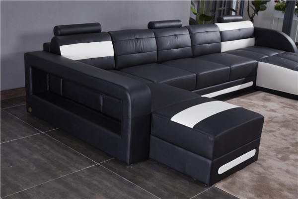 Sofa Place Coin Suite Rembourrage Coin Canapé Conception Canapé Canapés de Luxe Cuir neuf